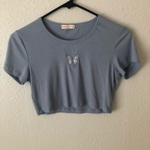 Butterfly crop top